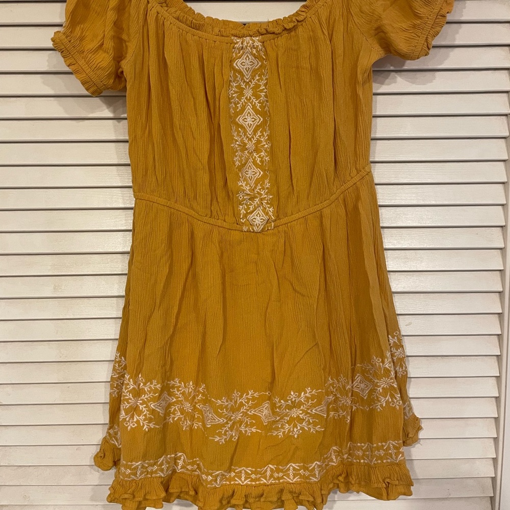 Short Mustard Dress